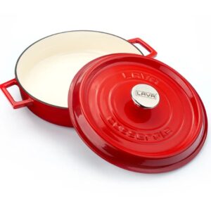 LAVA Steypujárns pottapanna Rauð - 24 cm.